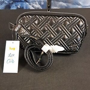 Lug Black Quilted Crossbody Bag